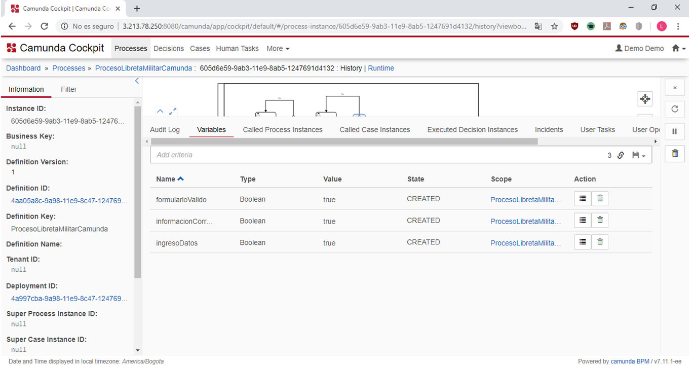 14 - Variables utilizadas primer proceso